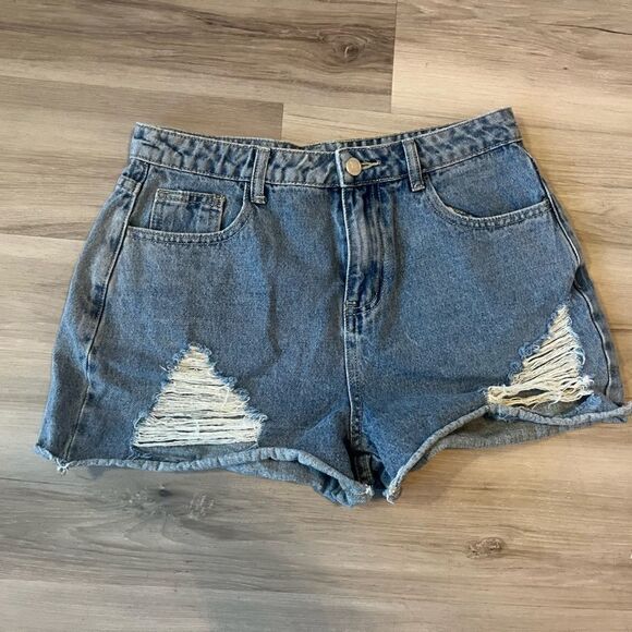 Kittenish M Distressed Denim Shorts - Picture 1 of 7